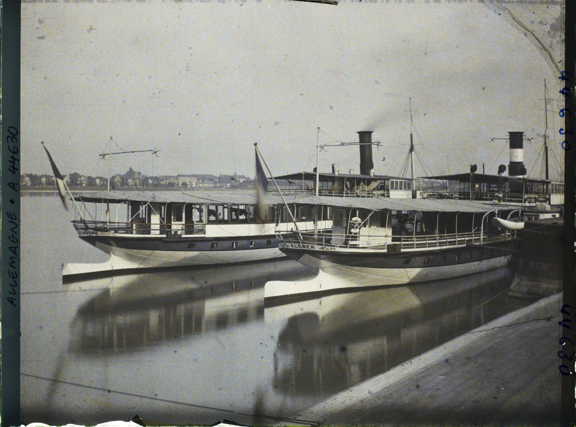 Image représentant Allemagne, Mayence, Flotille du Rhin, le "Hoche" et le Kleber