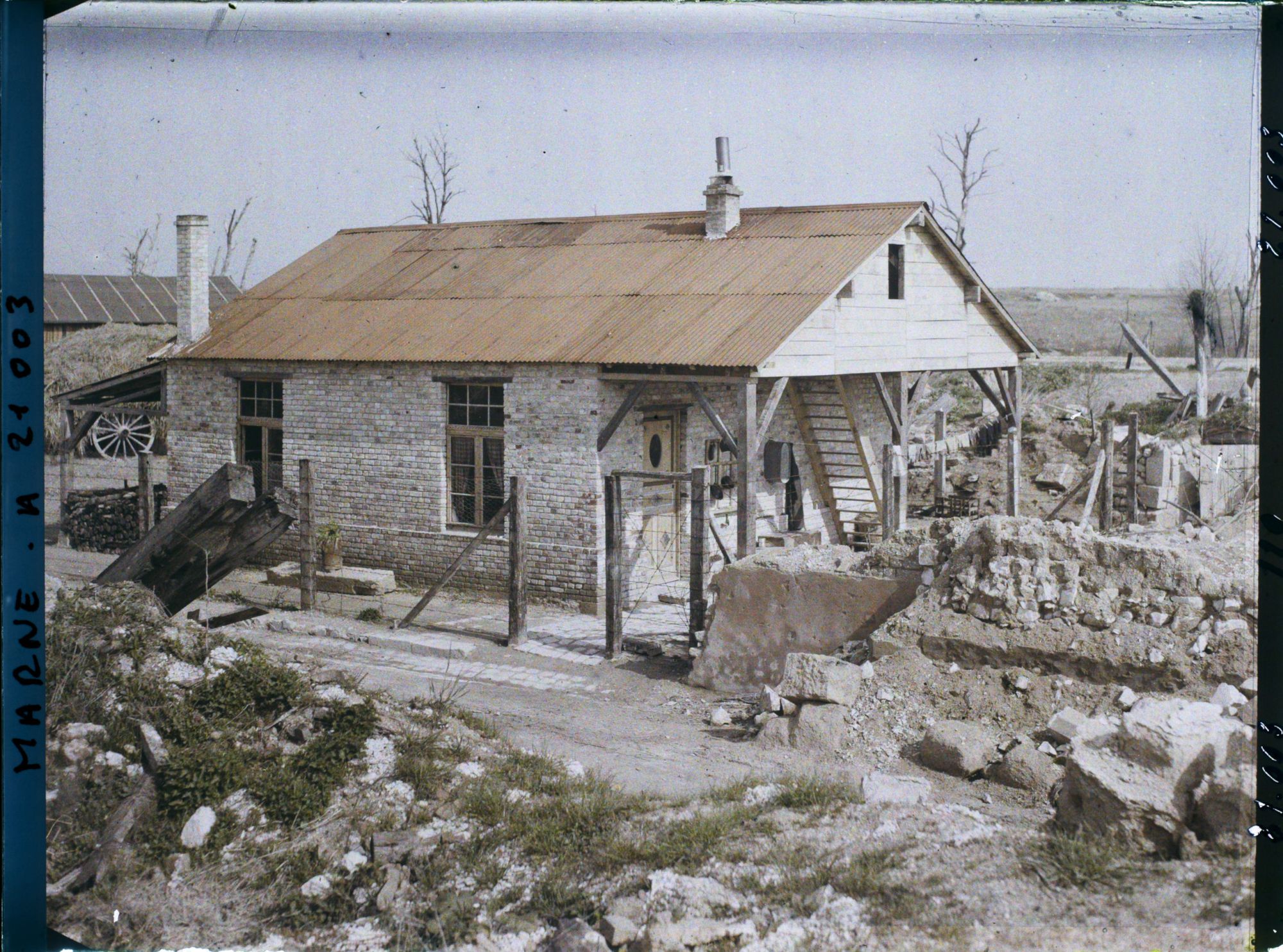 Image représentant France, Loivre, Maison dans les ruines