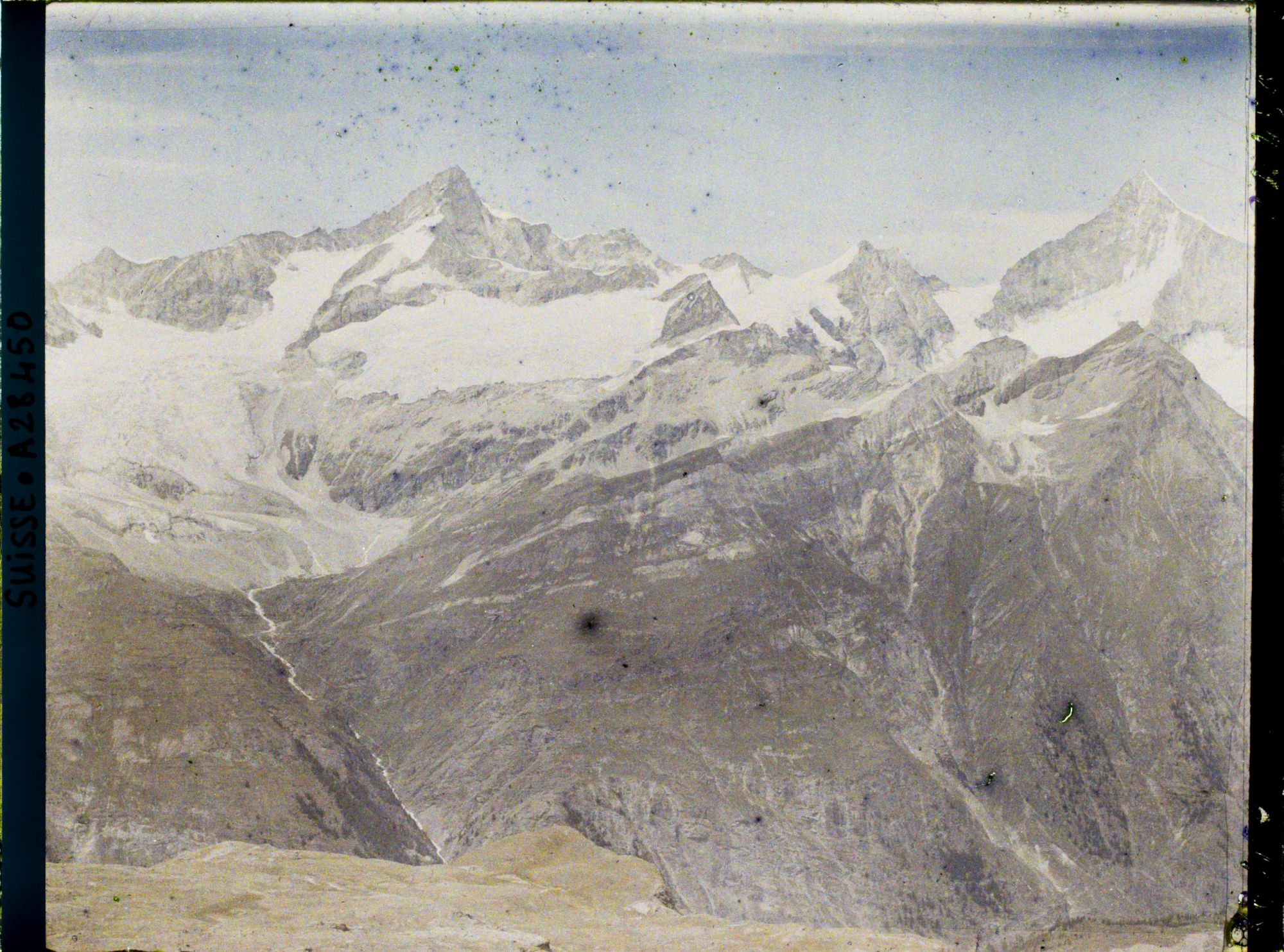 Image représentant Le glacier du Trift, le Zinalrothorn et le Weisshorn depuis le Gornergrat