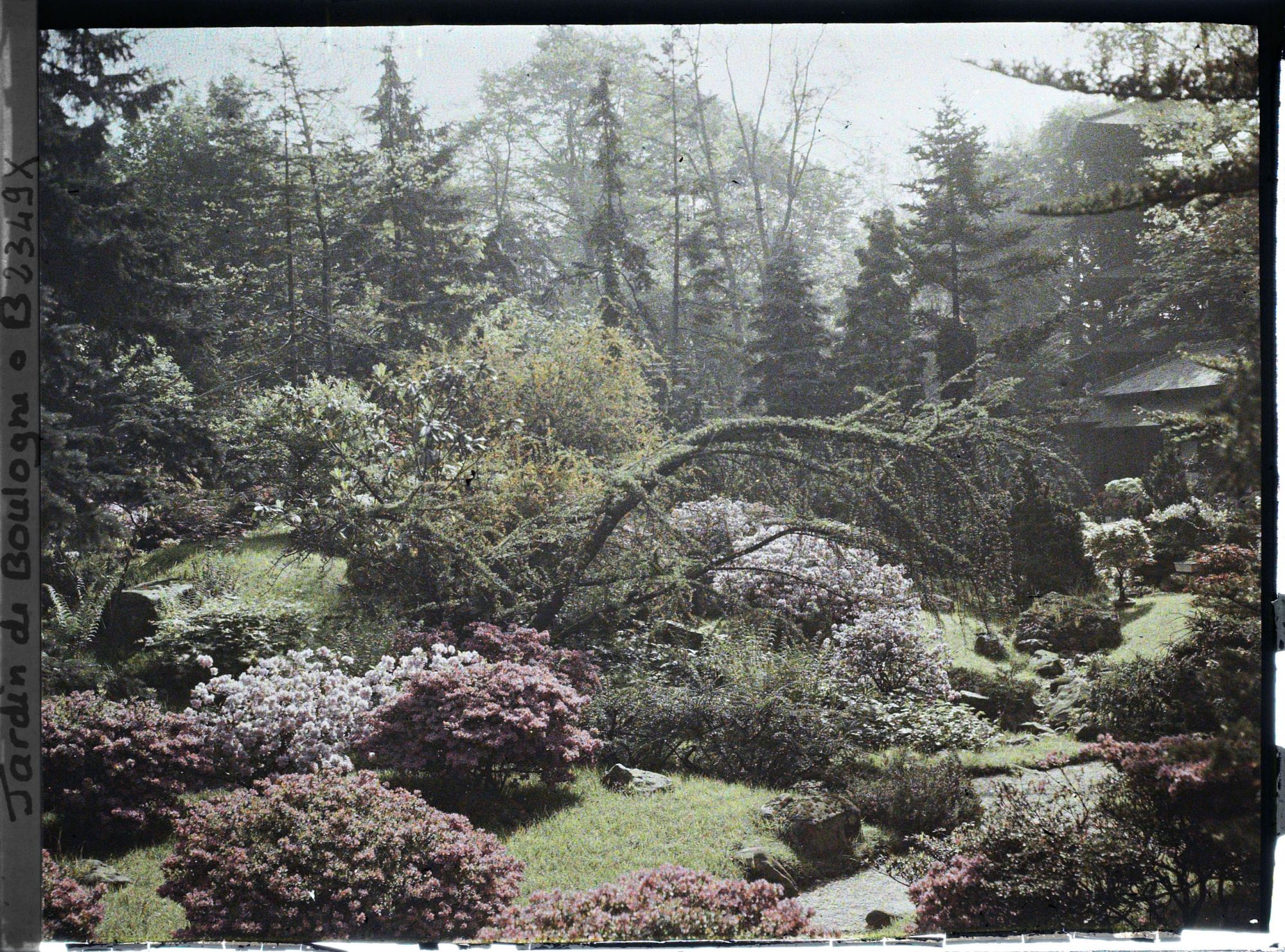 Image représentant Coin de paysage fleuri au bord d'étroits chemins situés à l'ouest du " village japonais "
