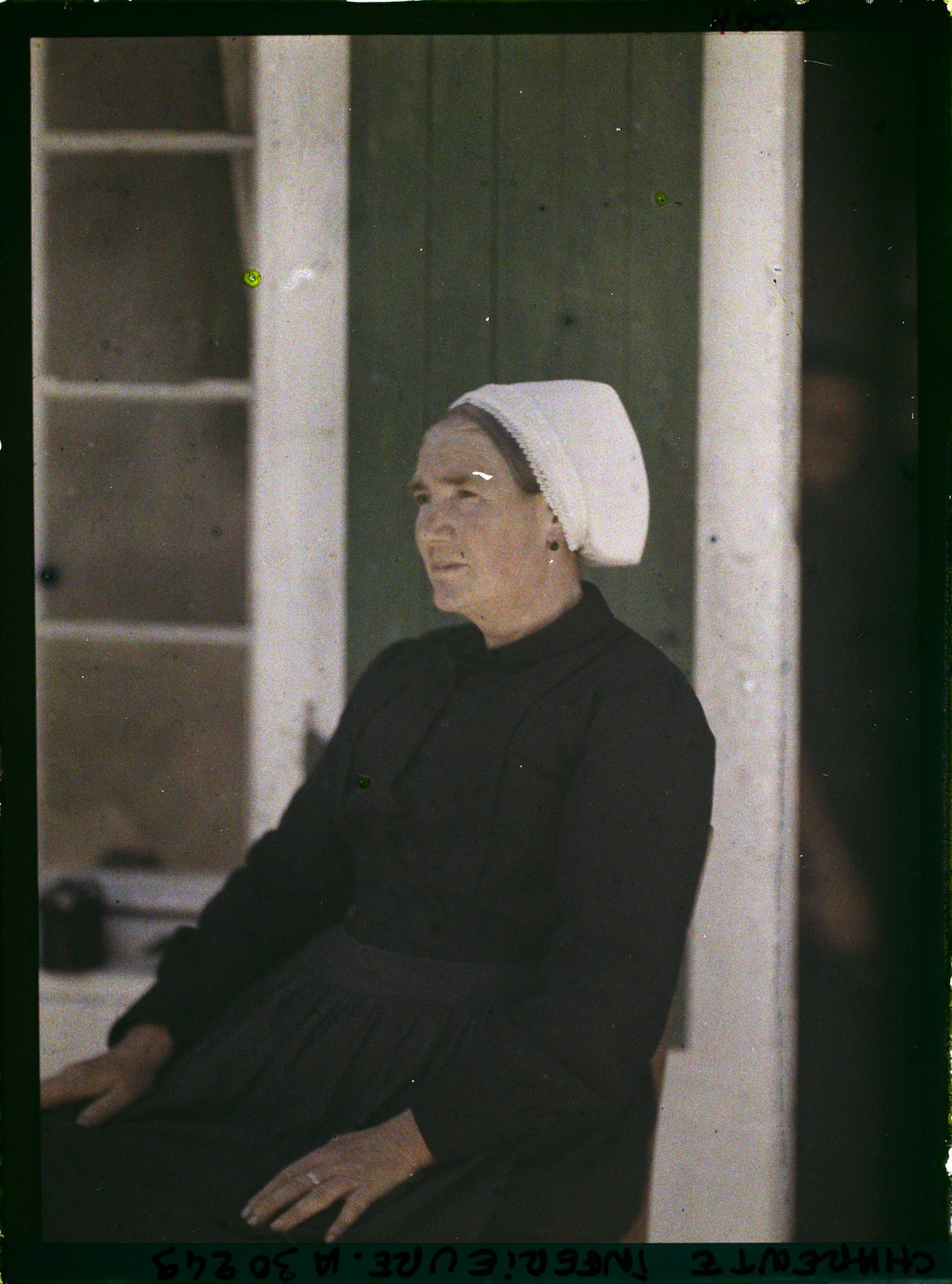 Image représentant Madame Gaudin avec la coiffe traditionnelle