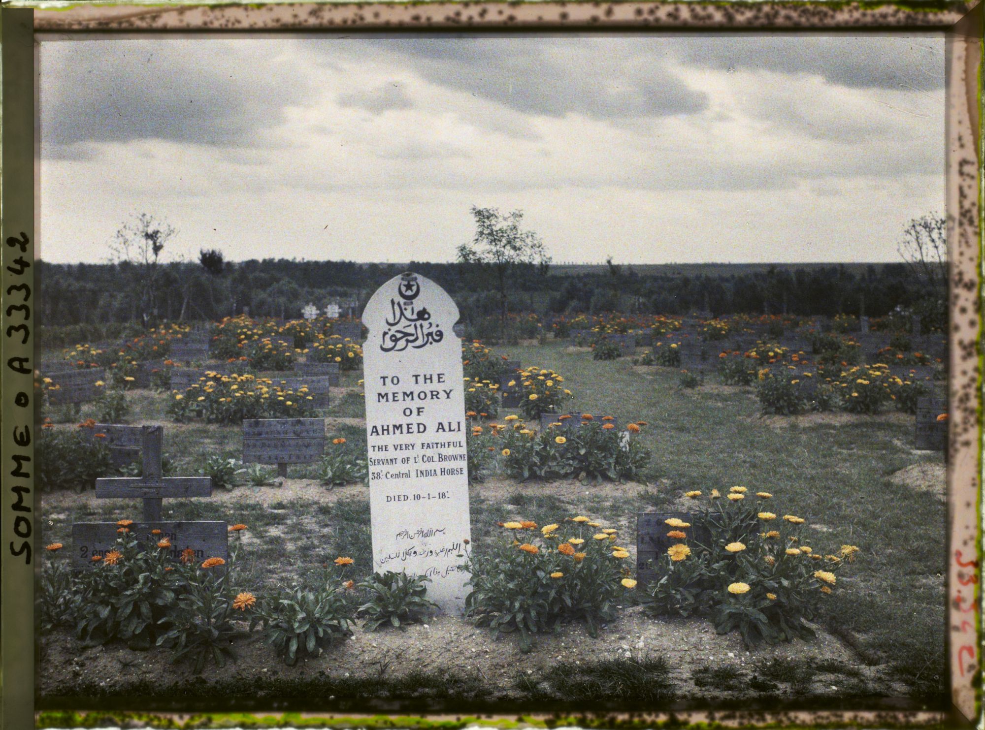 Image représentant France, Tombes de Musulmans au Cimetière anglais de la Chapelterie