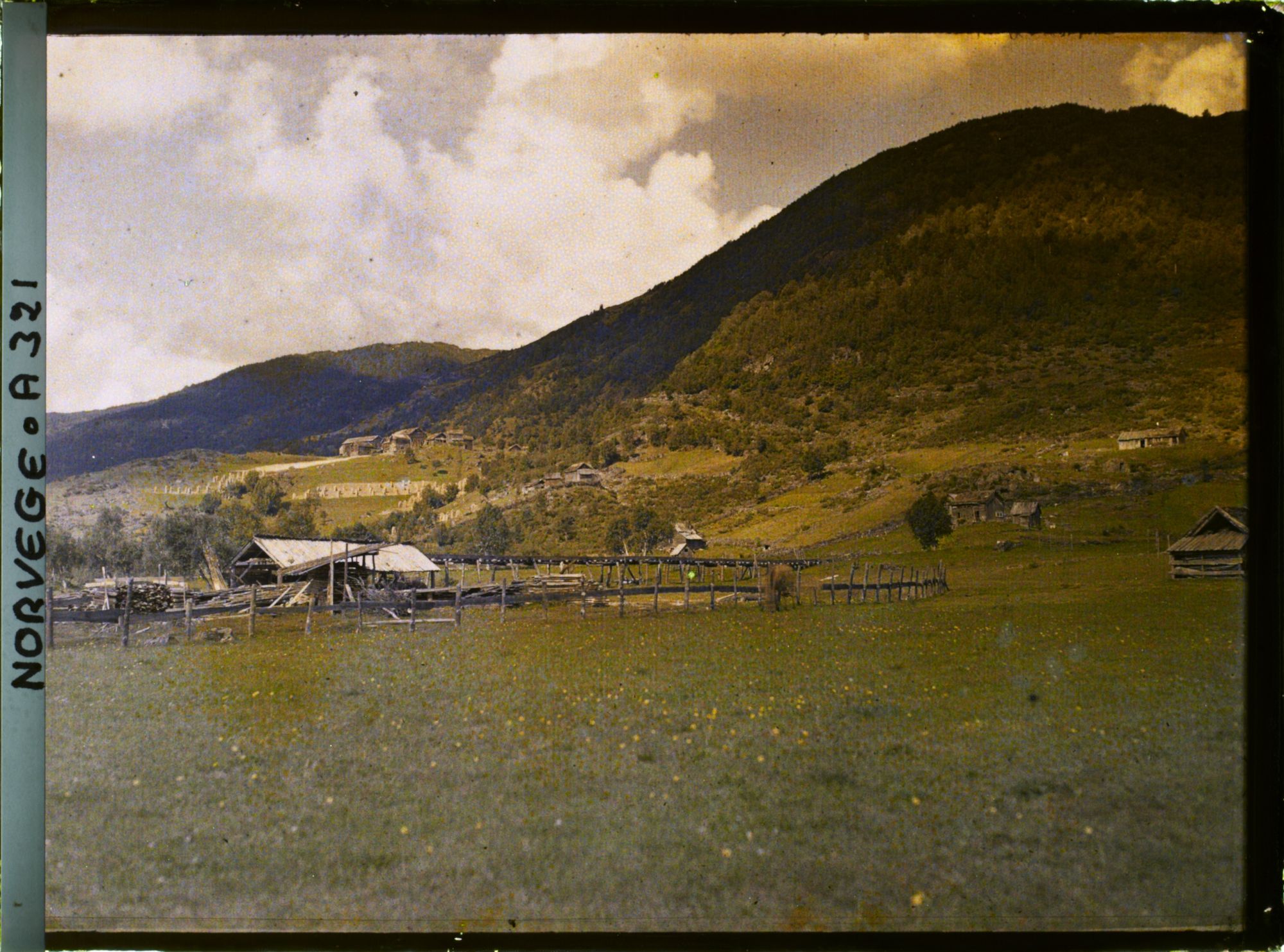 Image représentant Fermes et champs dans la vallée