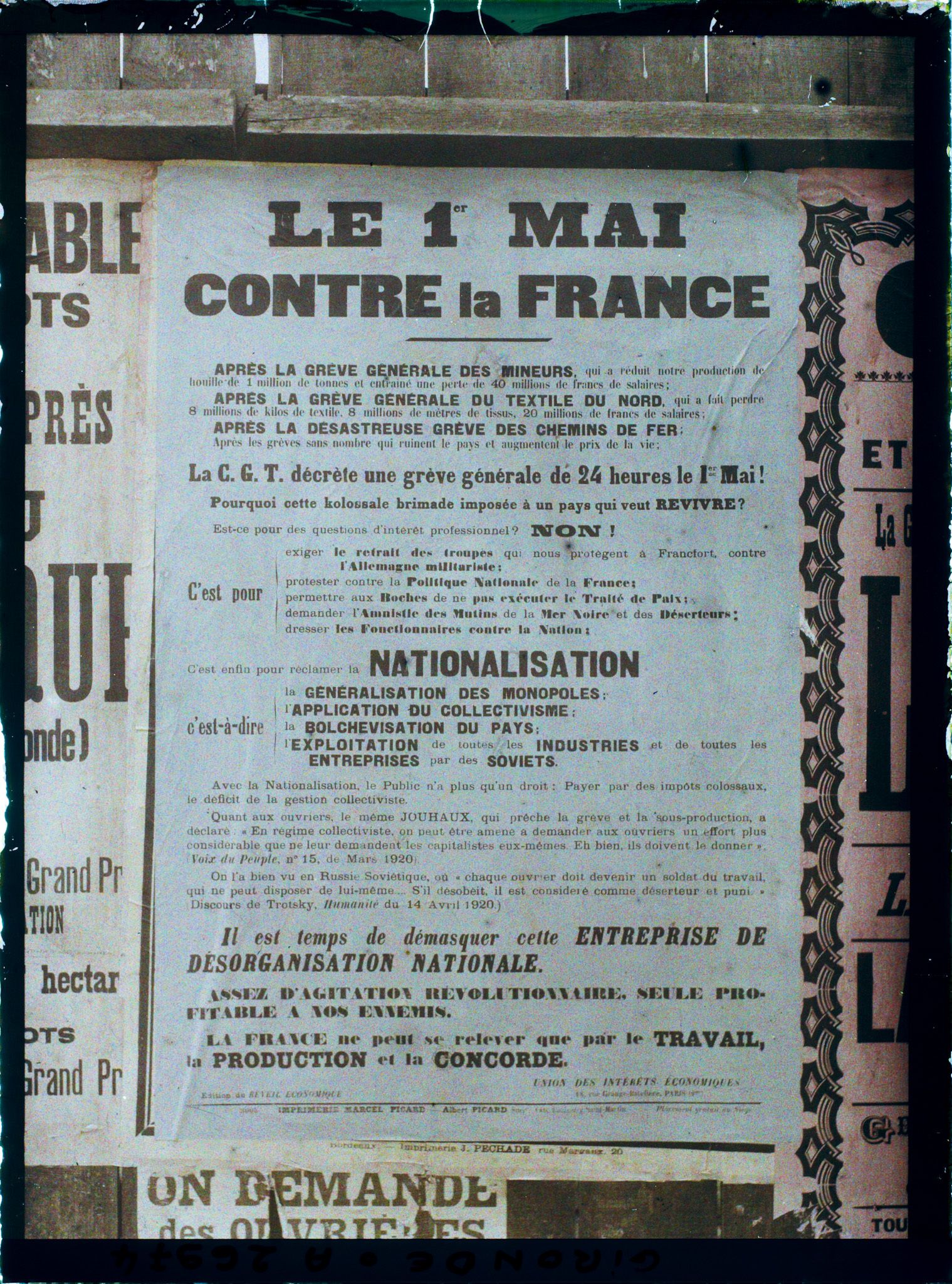 Image représentant Affiche de la CGT : grève du 1er mai