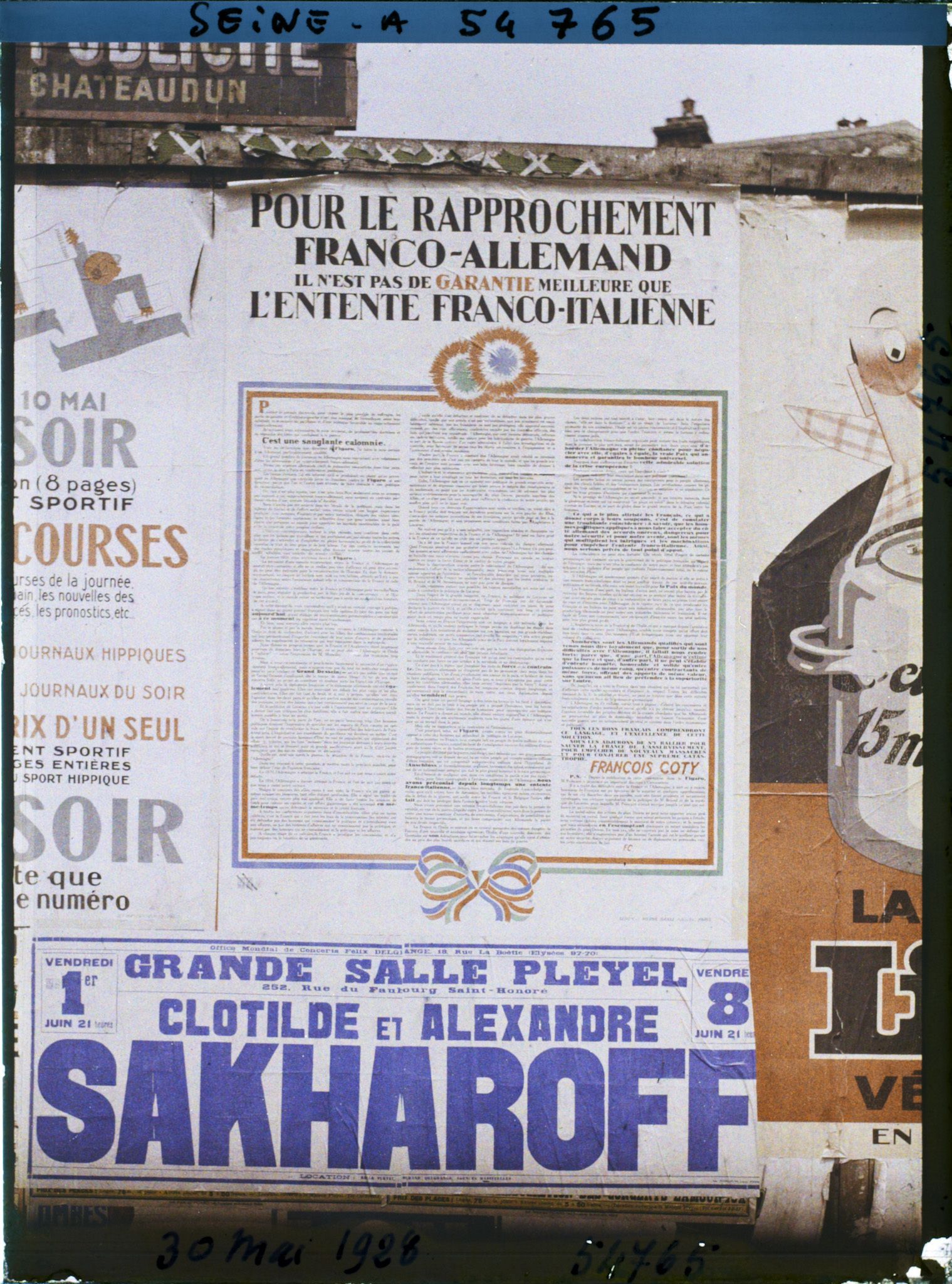 Image représentant Affiche du quotidien " l'Ami du Peuple ", pour le rapprochement franco-allemand