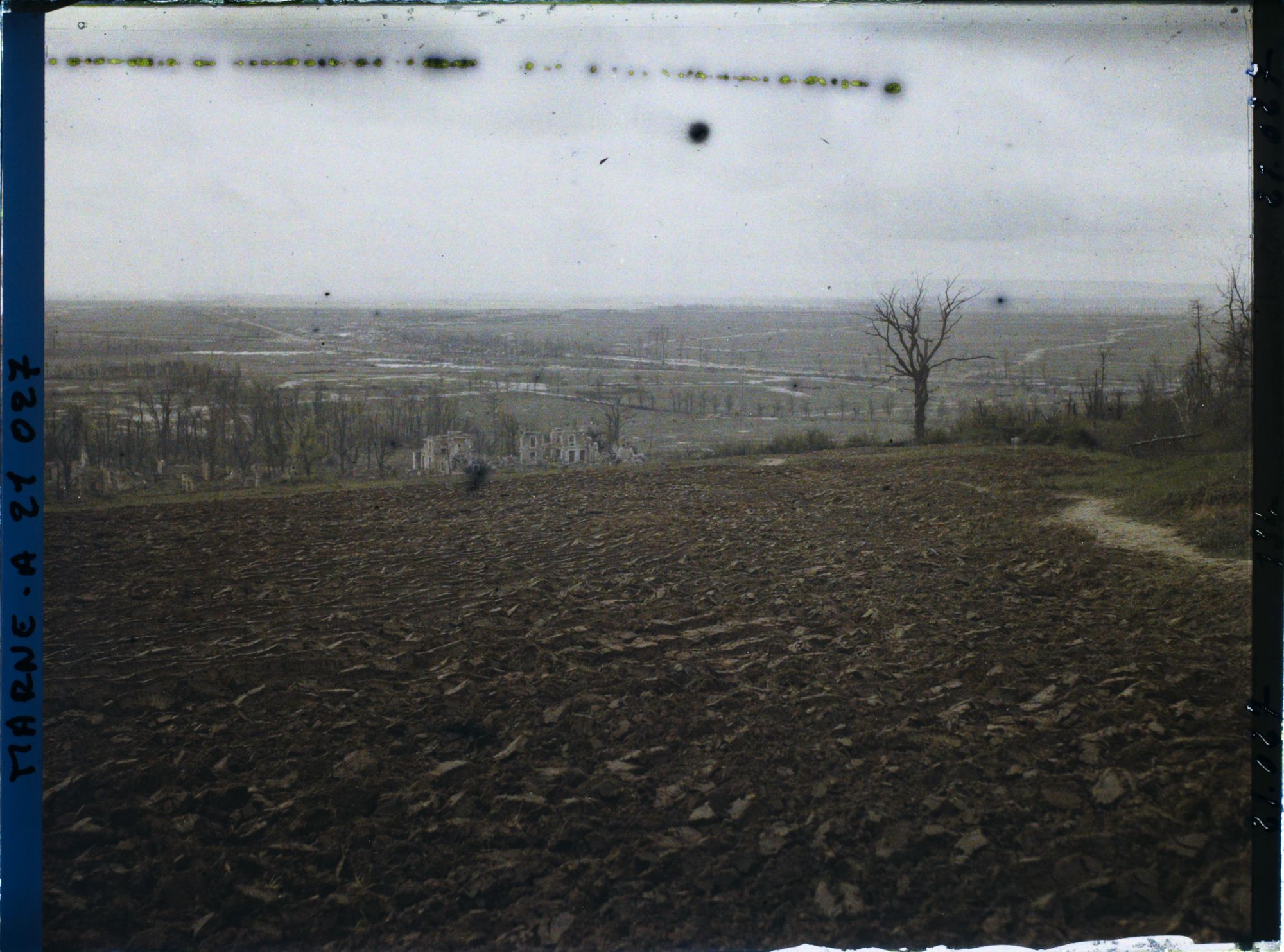 Image représentant France, Brimont, Terres labourées au flanc de la Colline du fort