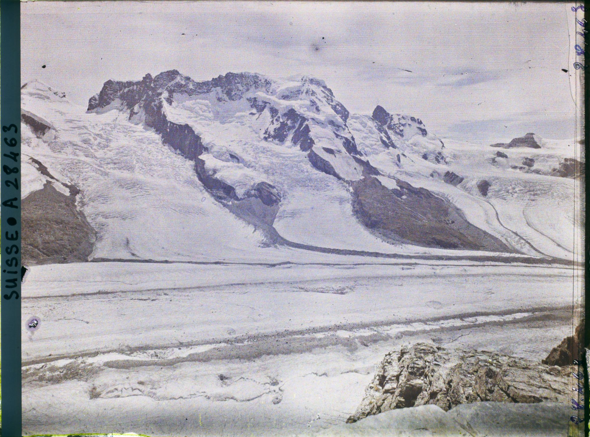 Image représentant Le Breithorn, le Petit Cervin et le glacier du Gorner depuis le Gornergrat