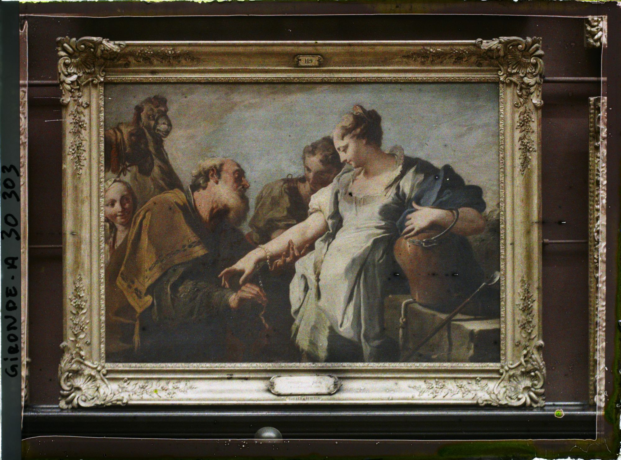 Image représentant Le tableau "Eliezer et Rebecca" de Giovanni Pittoni, musée des Beaux-Arts