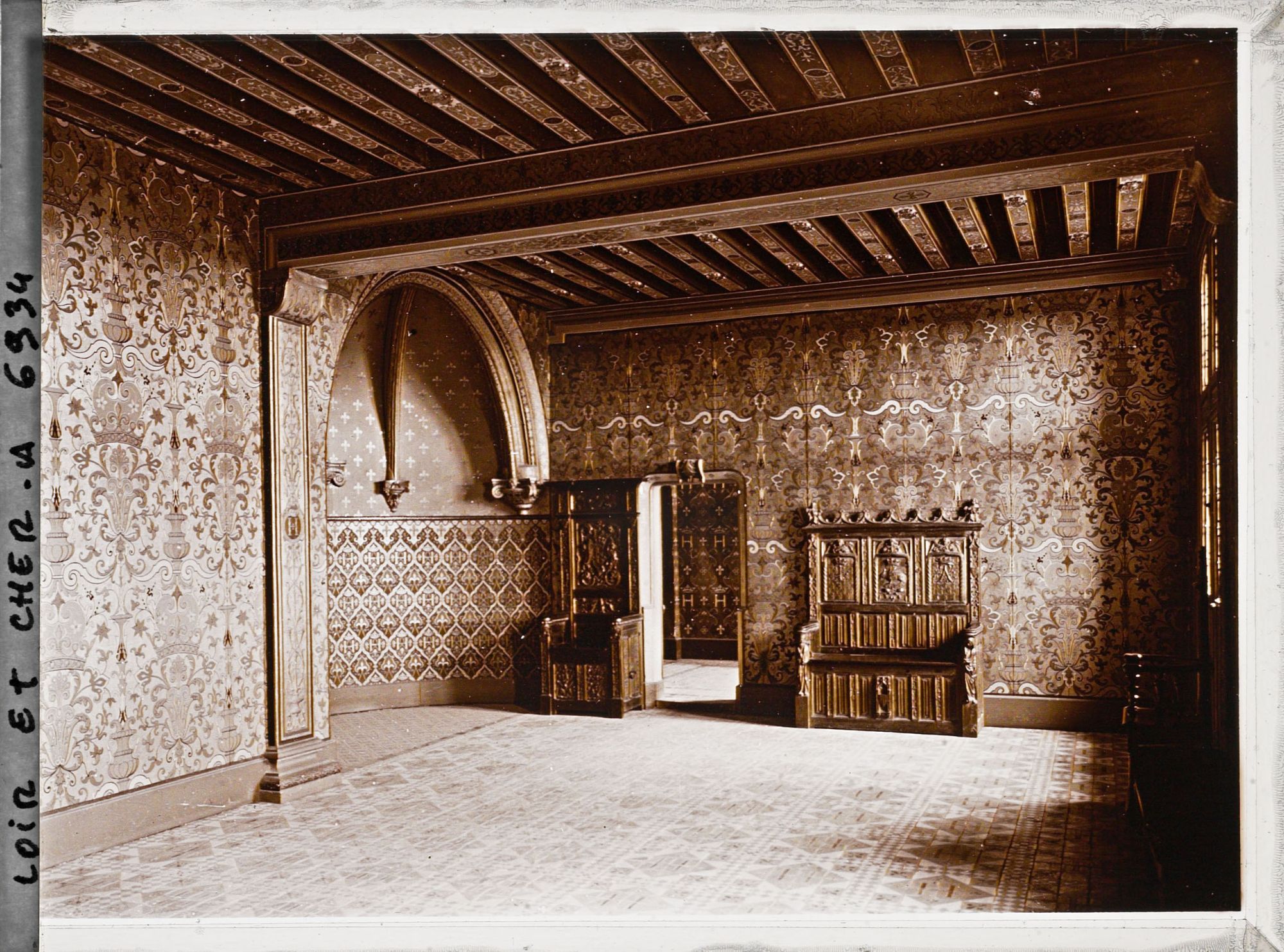 Image représentant La chambre du roi Henri III dans les appartements royaux de l'aile François 1er du château