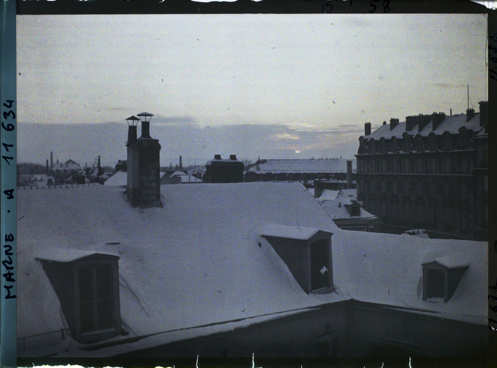 Image représentant France, Reims, Coucher de Soleil pris du Lion d'Or