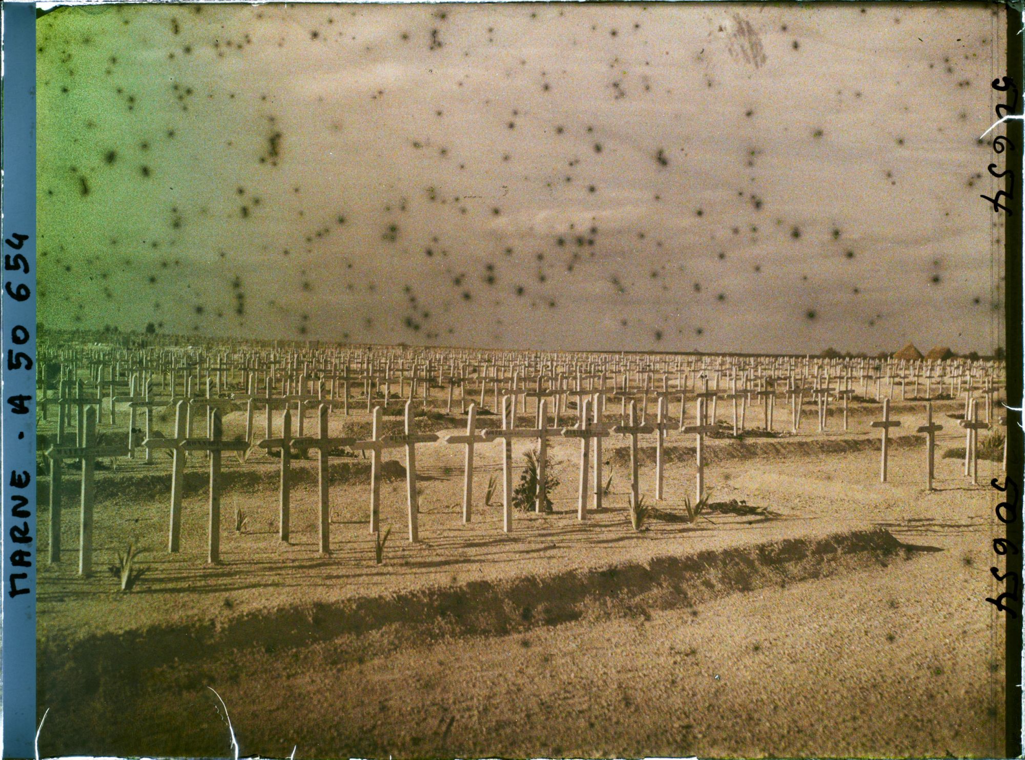 Image représentant France, Souain, Le Cimetière du Sud vers l'Est
