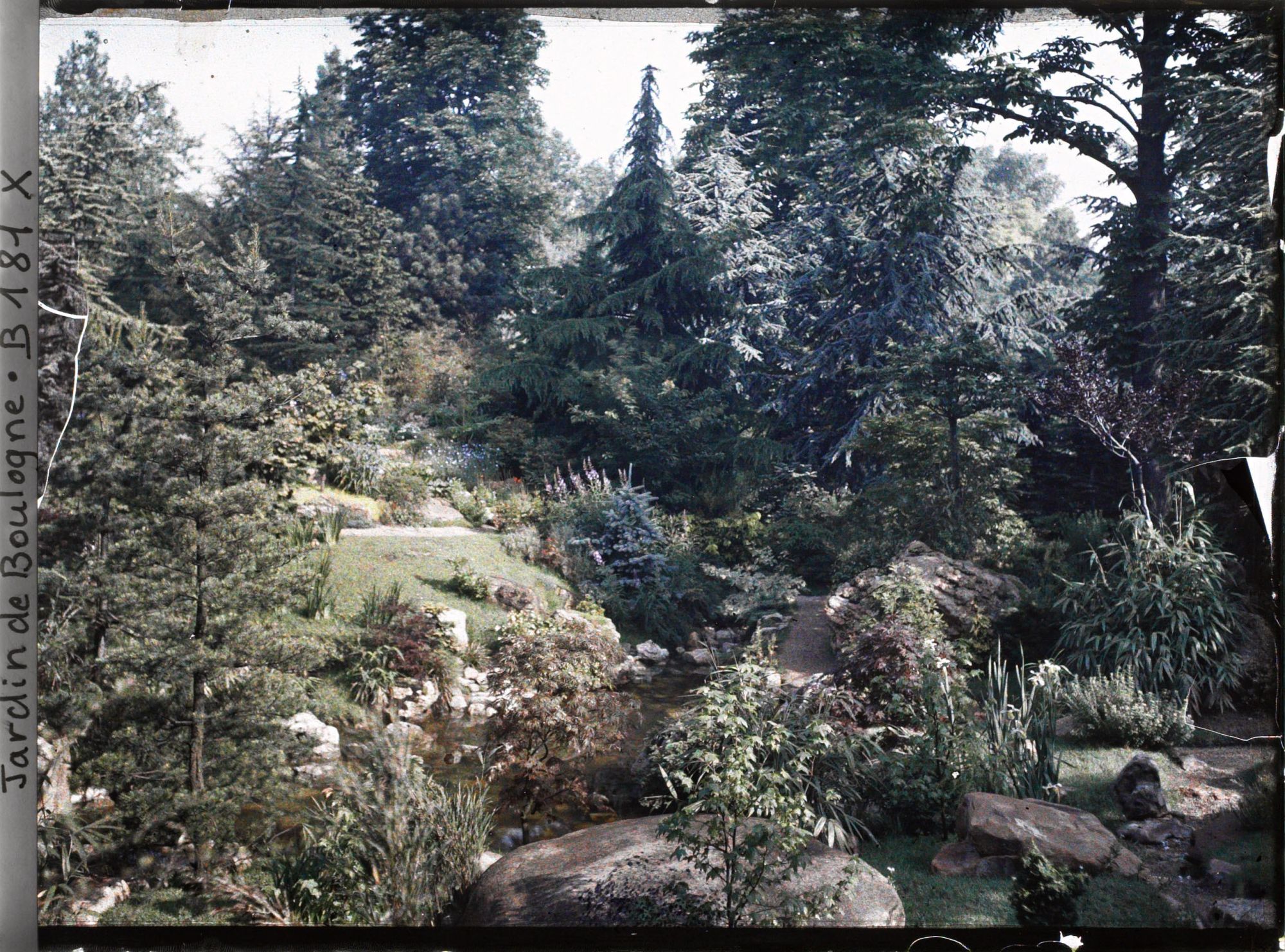 Image représentant Paysage arboré du " sanctuaire japonais " sur les rives d'un cours d'eau