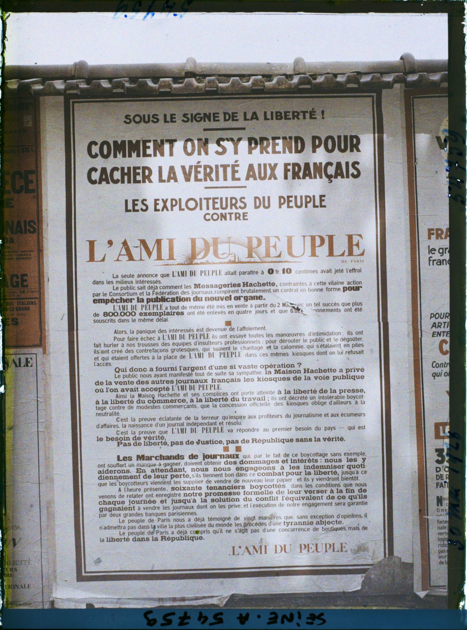 Image représentant Affiche du quotidien " l'Ami du Peuple "