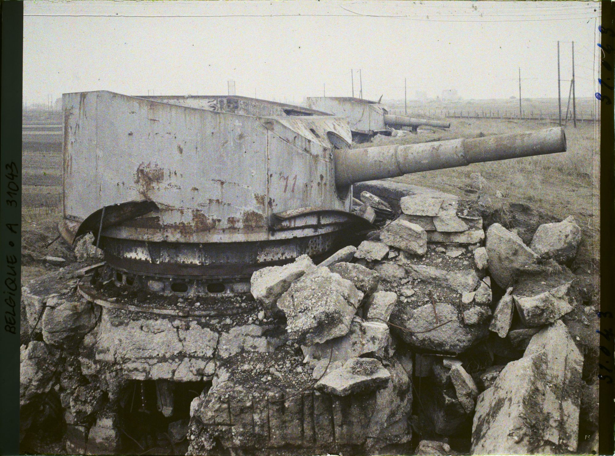 Image représentant Belgique, Zeebrugge, Les 2 pièces de gauche de la batterie de Friedrichsart