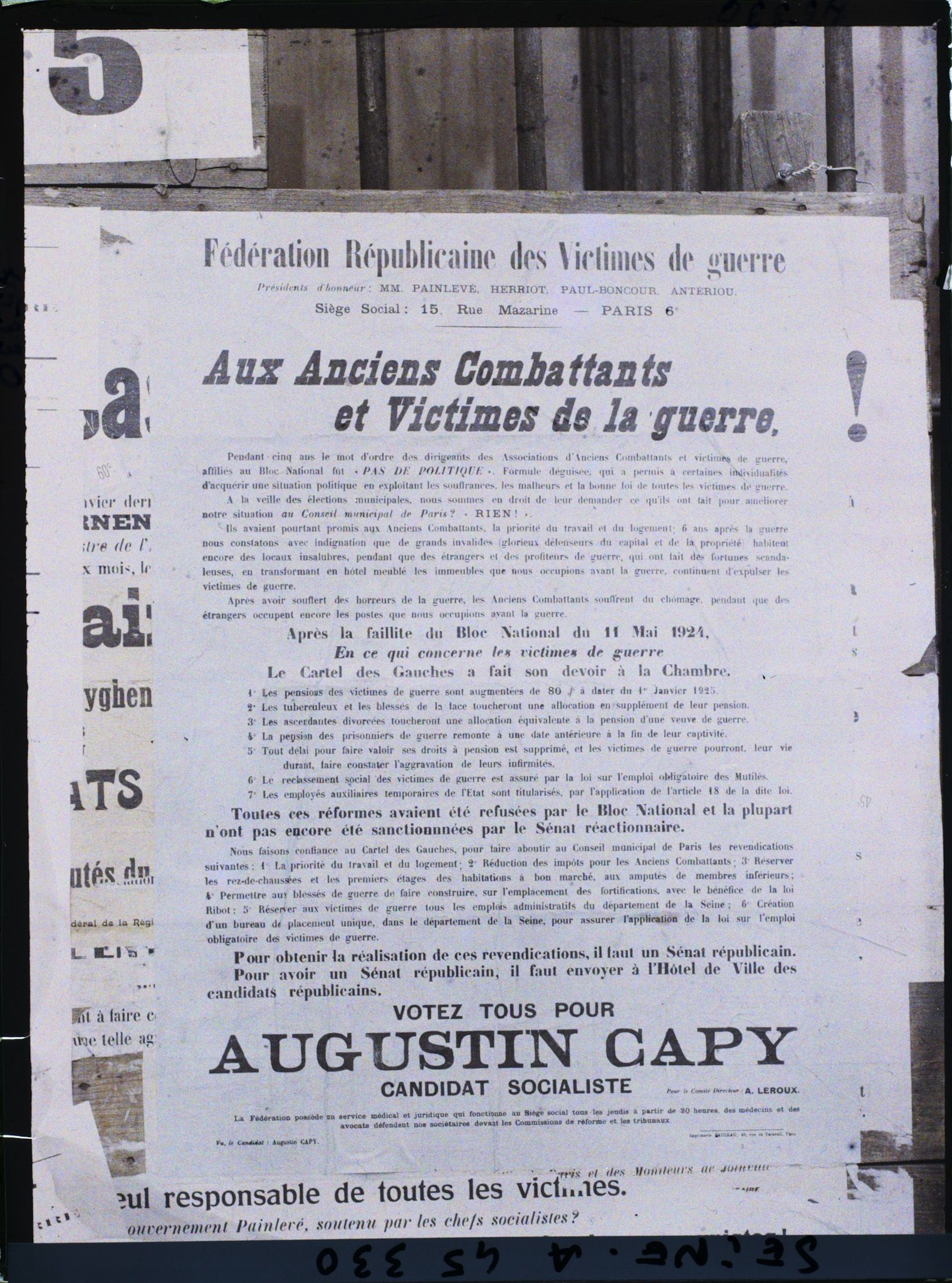 Image représentant Affiche pour les élections municipales, Augustin Capy