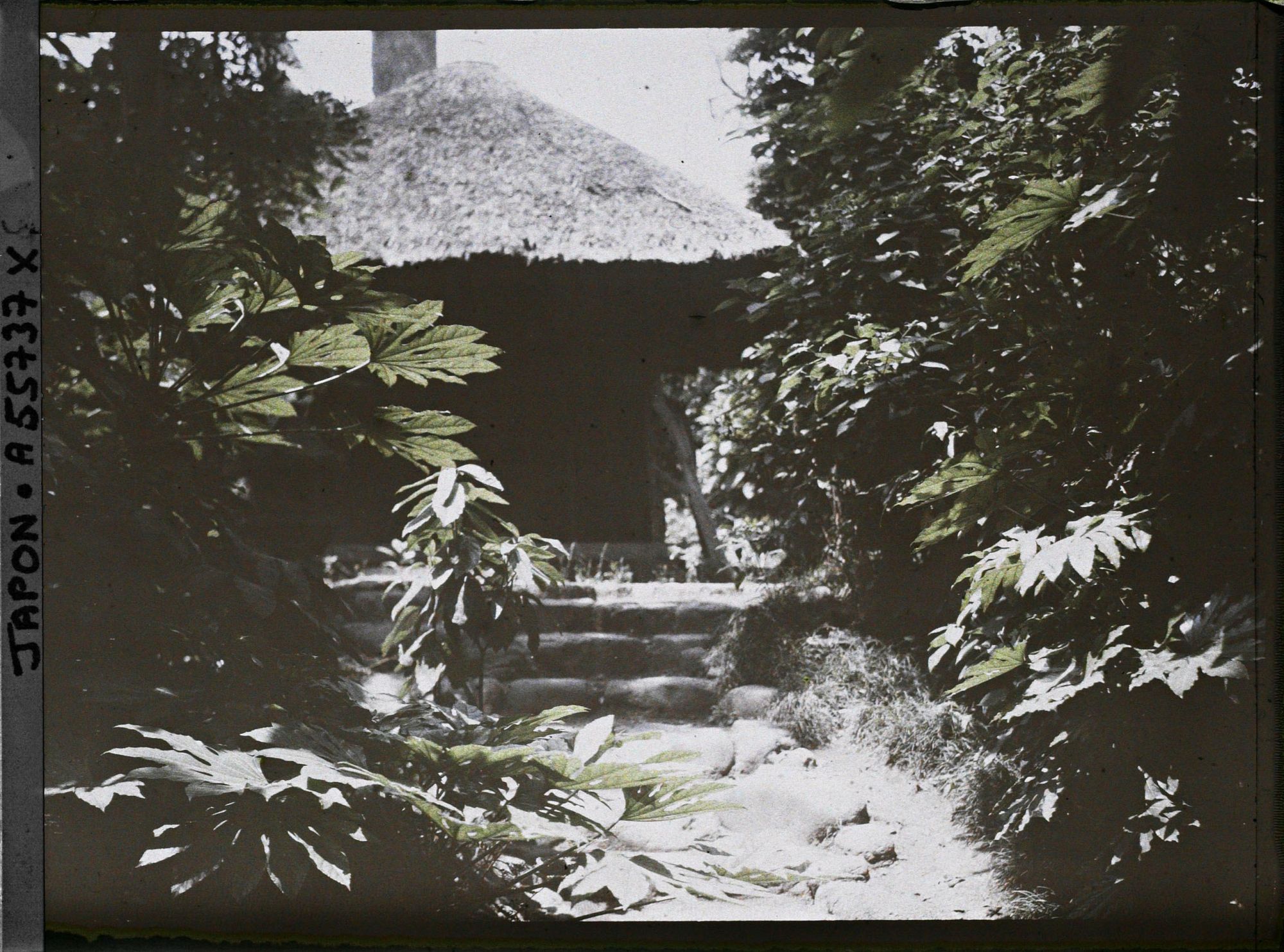 Image représentant Koishikawa Kôrakuen (jardin de l'Arsenal), temple de Saigyo (Saigyo-do)