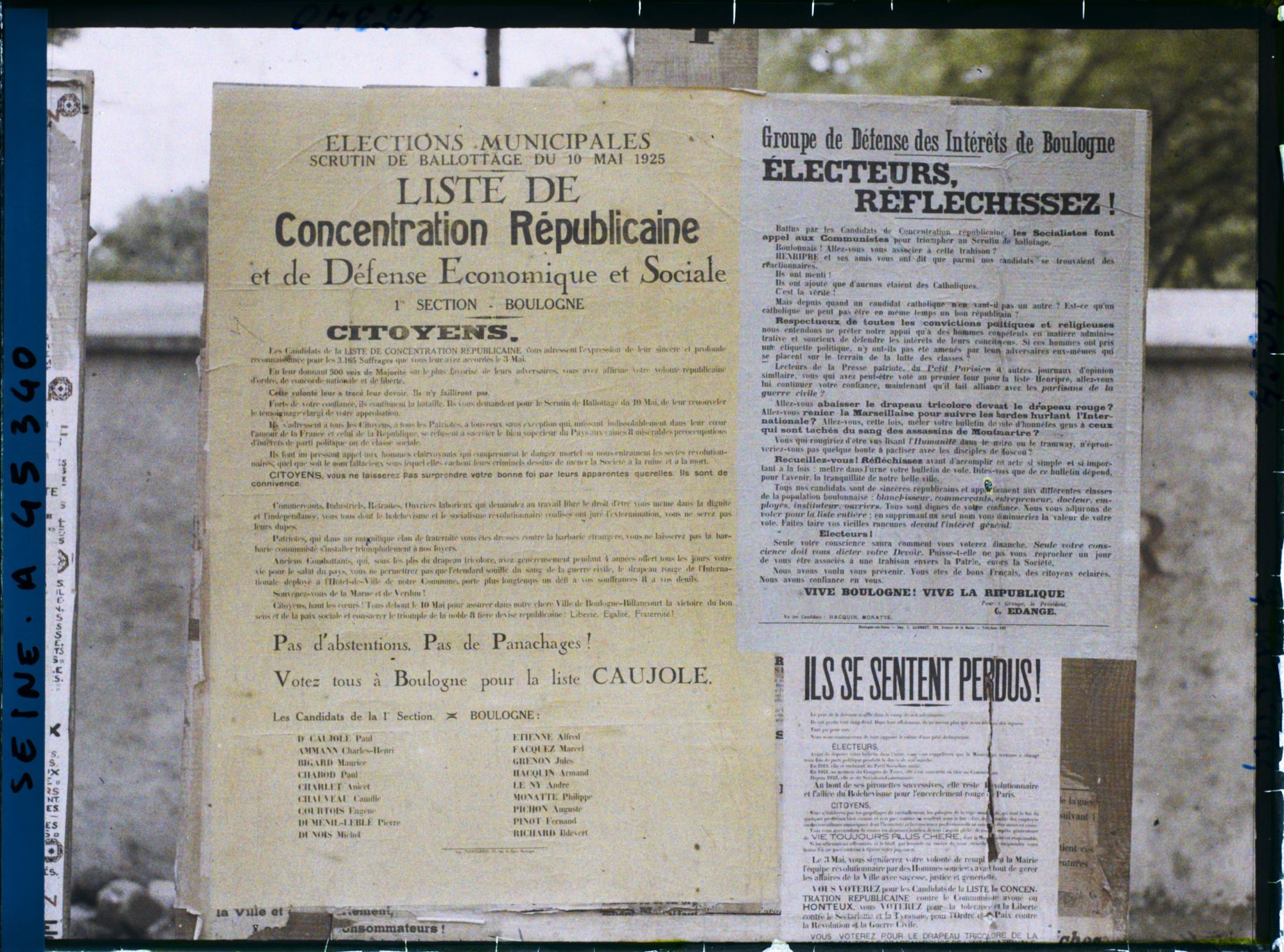 Image représentant Affiche pour les élections municipales, Concentration Républicaine