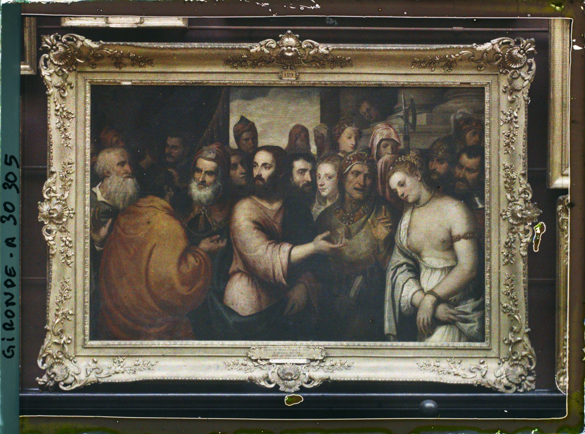 Image représentant Le tableau "Le Christ et la femme adultère" attribué à Tiziano Vecellio ou Le Titien, musée des Beaux-Arts