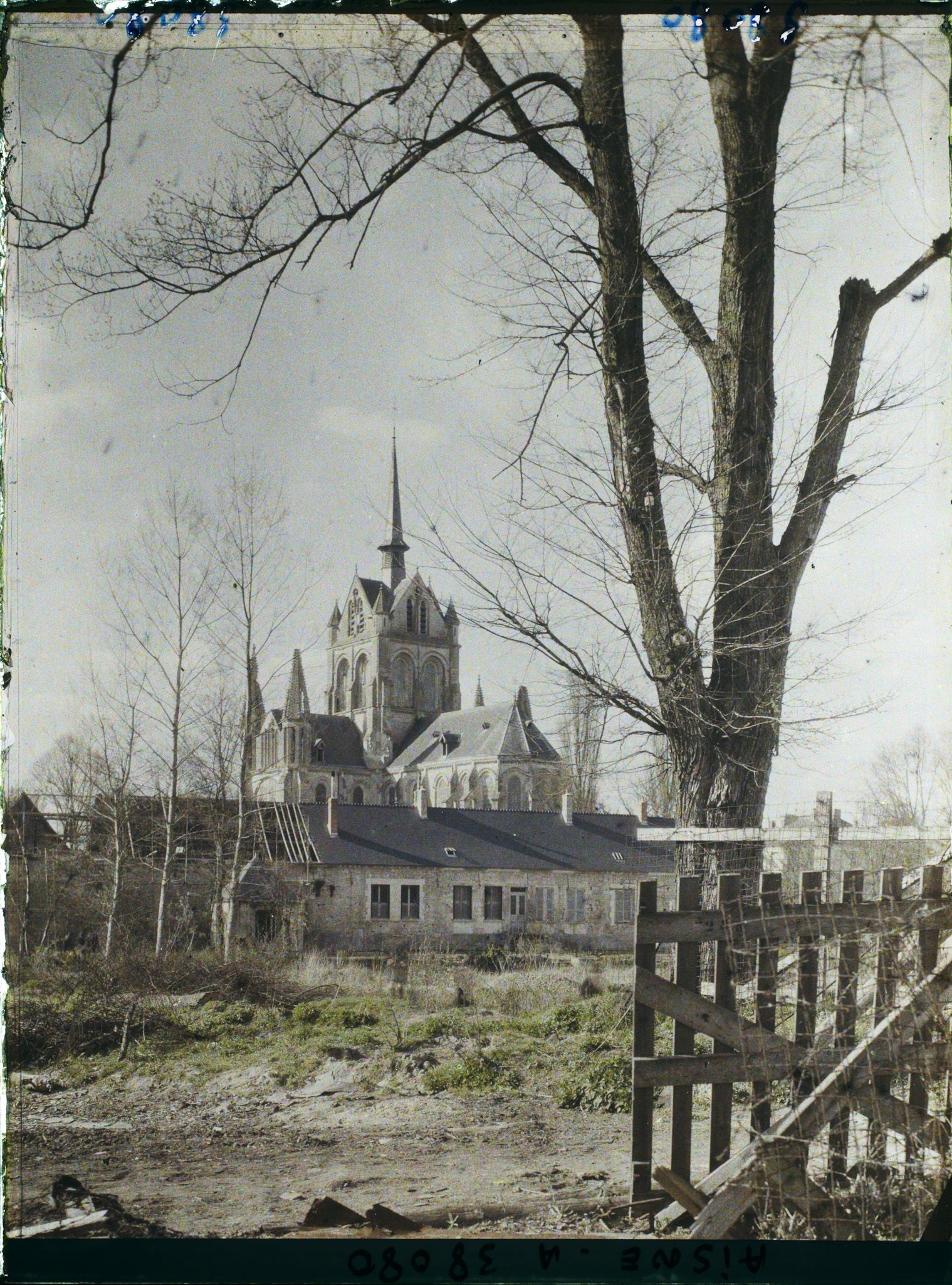 Image représentant France, Braine, Paysage vers l'Eglise
