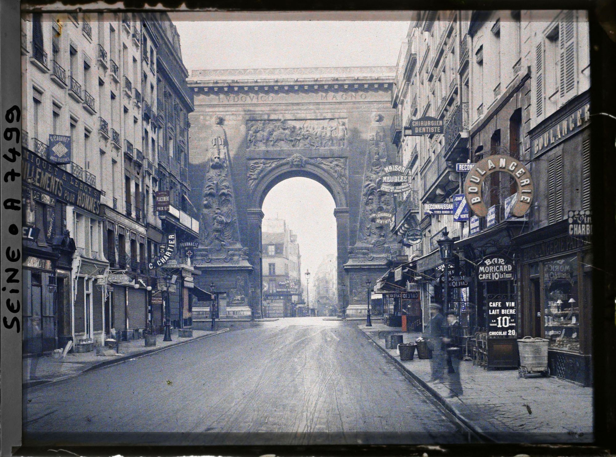 Image représentant Le faubourg et la porte Saint-Denis
