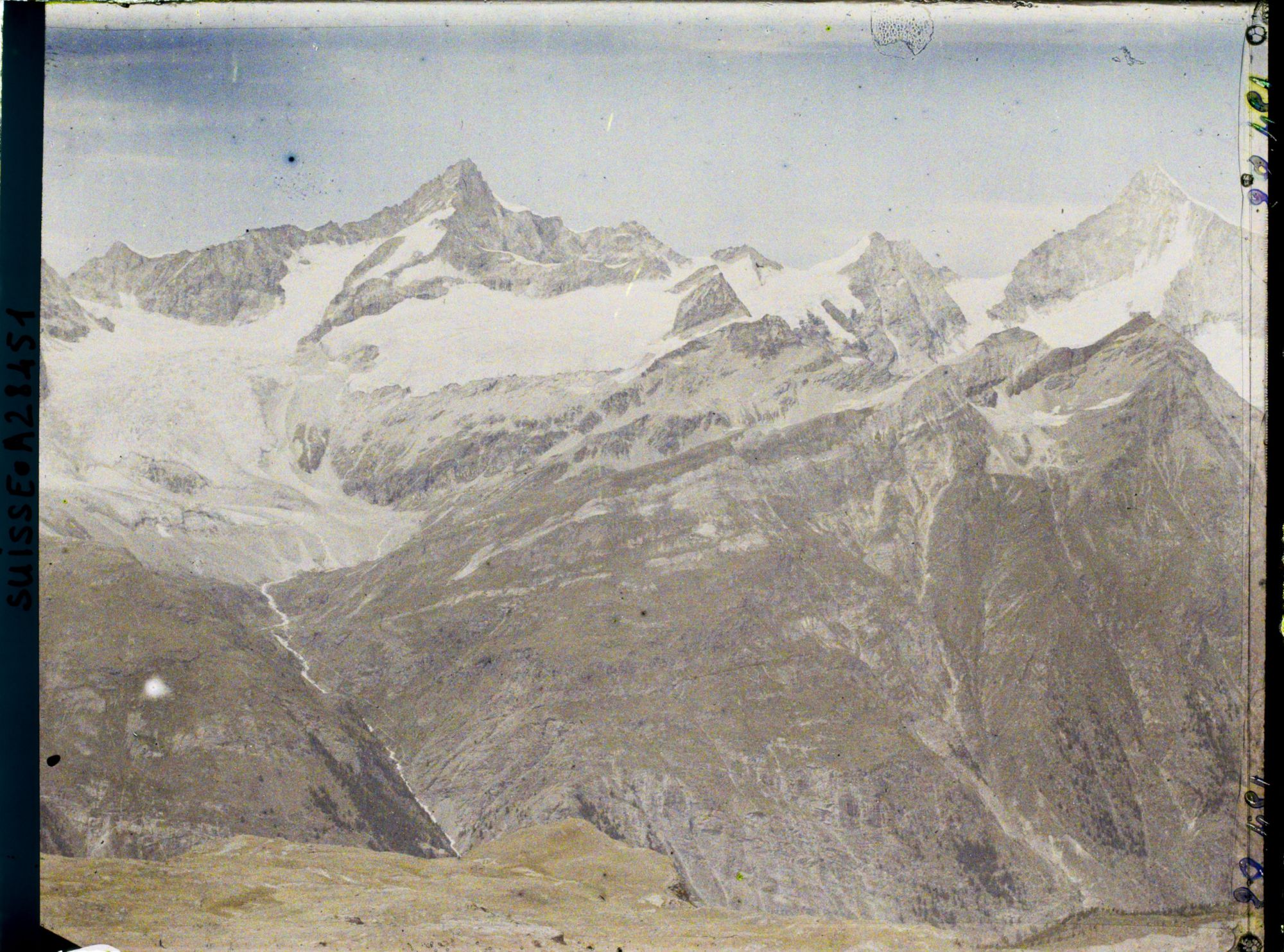 Image représentant Le glacier du Trift, le Zinalrothorn et le Weisshorn depuis le Gornergrat