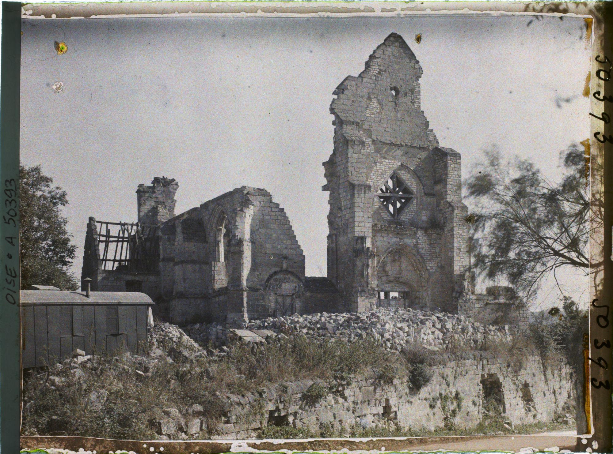 Image représentant France, Autriches, Eglise, Ruines, façade