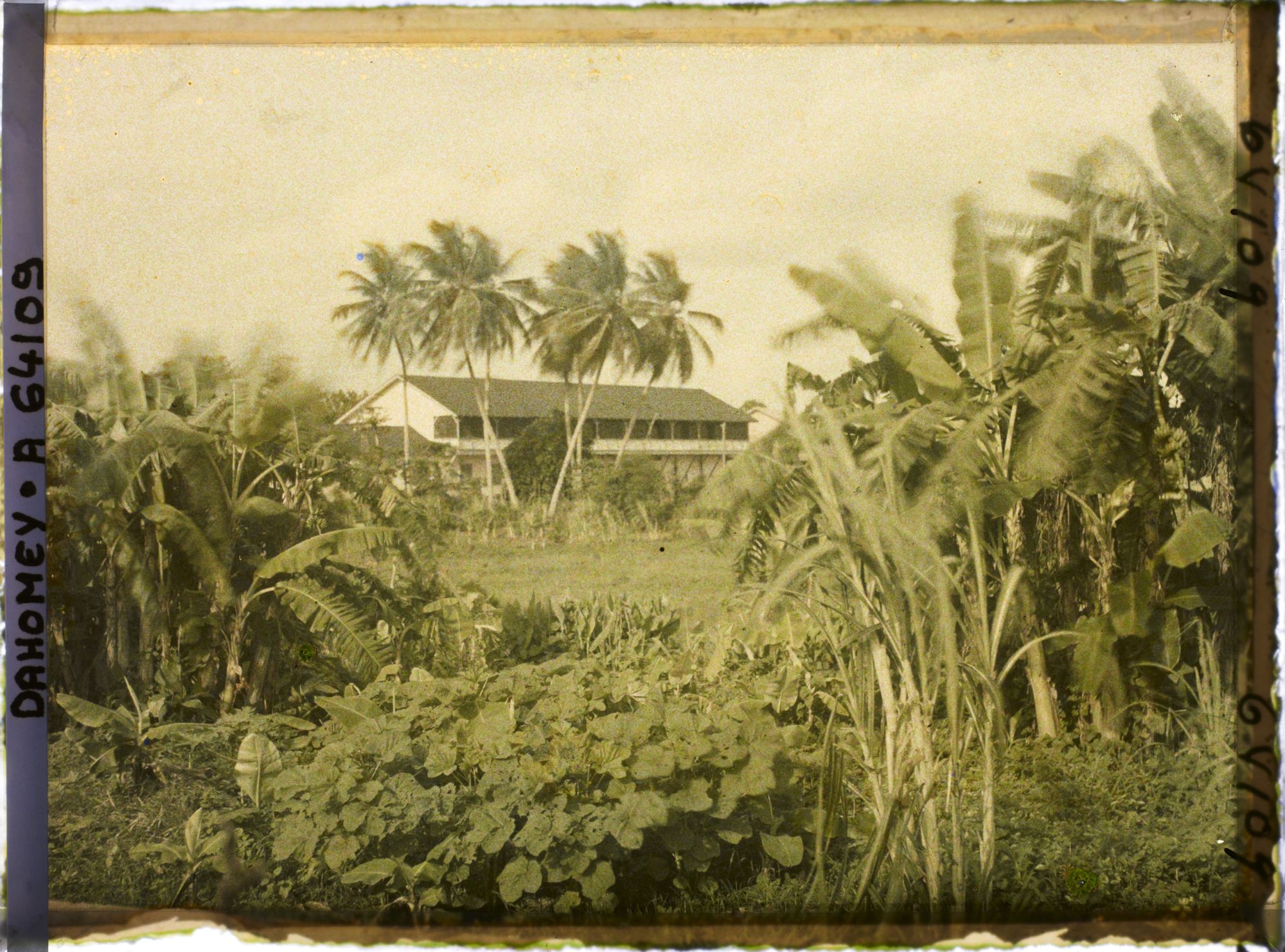 Image représentant Paysage vers la lagune, vue sur un bâtiment de la mission catholique (?)