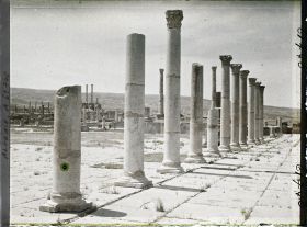 Image représentant Algérie, Timgad, Place et colonnade du Forum