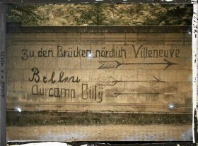 Image représentant Inscriptions allemandes (vers le pont nord à Villeneuve, Belleu, camp de Billy)