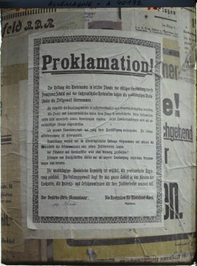 Image représentant Prusse, Crefeld, Proclamation de la République ( Affiche)