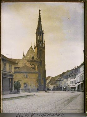 Image représentant Alsace, Thann, Entrée de Thann par le faubourg du Rhin