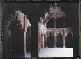 Image représentant L'intérieur de l'une des salles du palais de Jahangir dans le fort Rouge (Lal Qila)