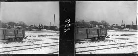 Image représentant Les voies enneigées sur la ligne de l'Union Pacific Railway