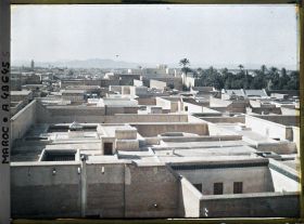 Image représentant Panorama de la ville en direction du nord-ouest avec la palmeraie au fond