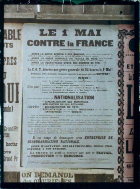 Image représentant Affiche de la CGT : grève du 1er mai