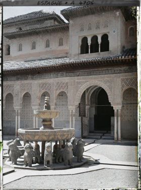 Image représentant Alhambra : la fontaine de la cour des Lions dans les palais Nasrides
