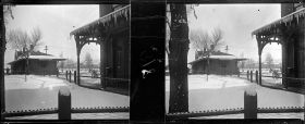 Image représentant La station d'Evanston sous la neige