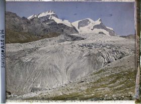 Image représentant Le glacier de Findel devant le Rimpfischhorn et le Strahlhorn