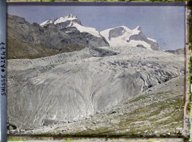 Image représentant Le glacier de Findel devant le Rimpfischhorn et le Strahlhorn