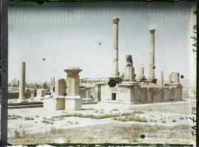Image représentant Algérie, Timgad, Temple de la Victoire et Tribune aux harangues (rostra)