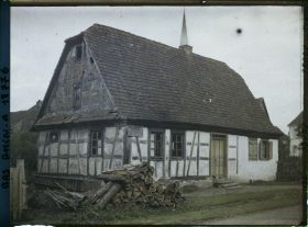 Image représentant France, Scheibenhard Env. de Lauterbourg, Petite Maison à double toit de pluie