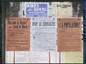 Image représentant Affiches de la Confédération générale du Travail, de la Chambre syndicale des employés de la région parisienne, du Comité intersyndical de l'Imprimerie pour les élections législatives de novembre 1919