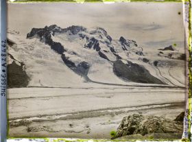 Image représentant Le Breithorn, le Petit Cervin et le glacier du Gorner depuis le Gornergrat