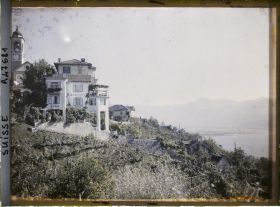 Image représentant Panorama sur Orselina, l'église Saint-Bernard et le lac Majeur