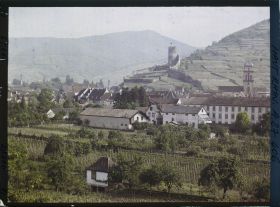 Image représentant France, Kaysersberg, Vue d'ensemble de la Ville plus à gauche que la précedente