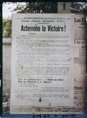 Image représentant Affiche pour les élections municipales, Comité d'Union Socialiste