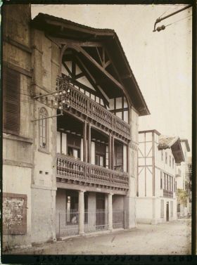 Image représentant France, Ciboure, Maisons basques s/ les quais de Ciboure