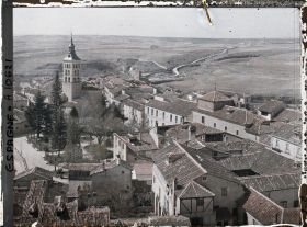 Image représentant Espagne, Ségovie, De la tour de la Cathédrale ; Une prise vers le S, W avec la Tour de la Merced à g,
