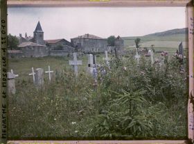 Image représentant France, Villers-sous-Prémy, L'Eglise vue du Cimetière Allemand.