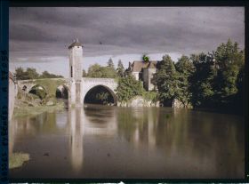 Image représentant France , Orthez, Le Pont  au Coucher du Soleil